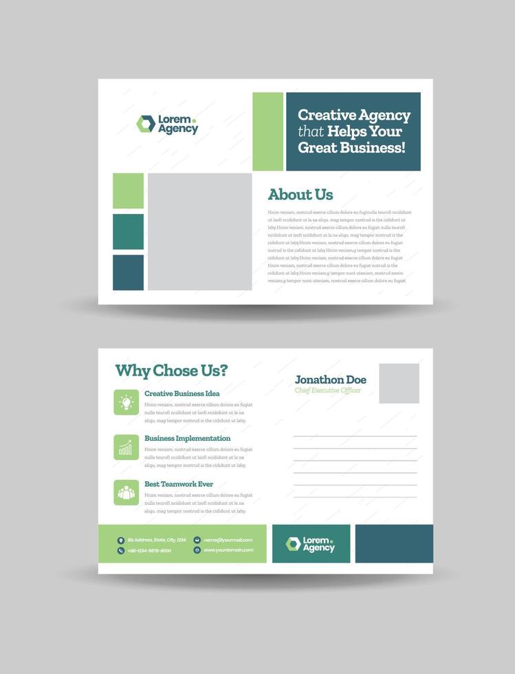 Corporate Business Postcard Design or Save The Date Invitation Card  or Direct Mail EDDM Design vector