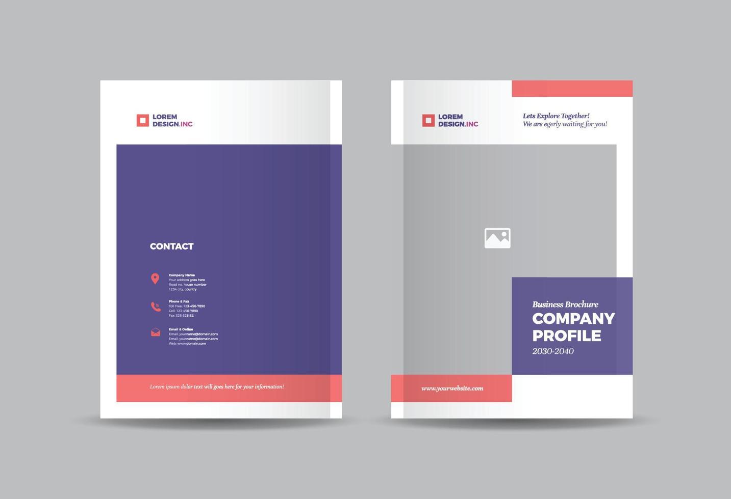 Business Brochure Cover Design or Annual Report and Company Profile Cover or Booklet and Catalog Cover vector