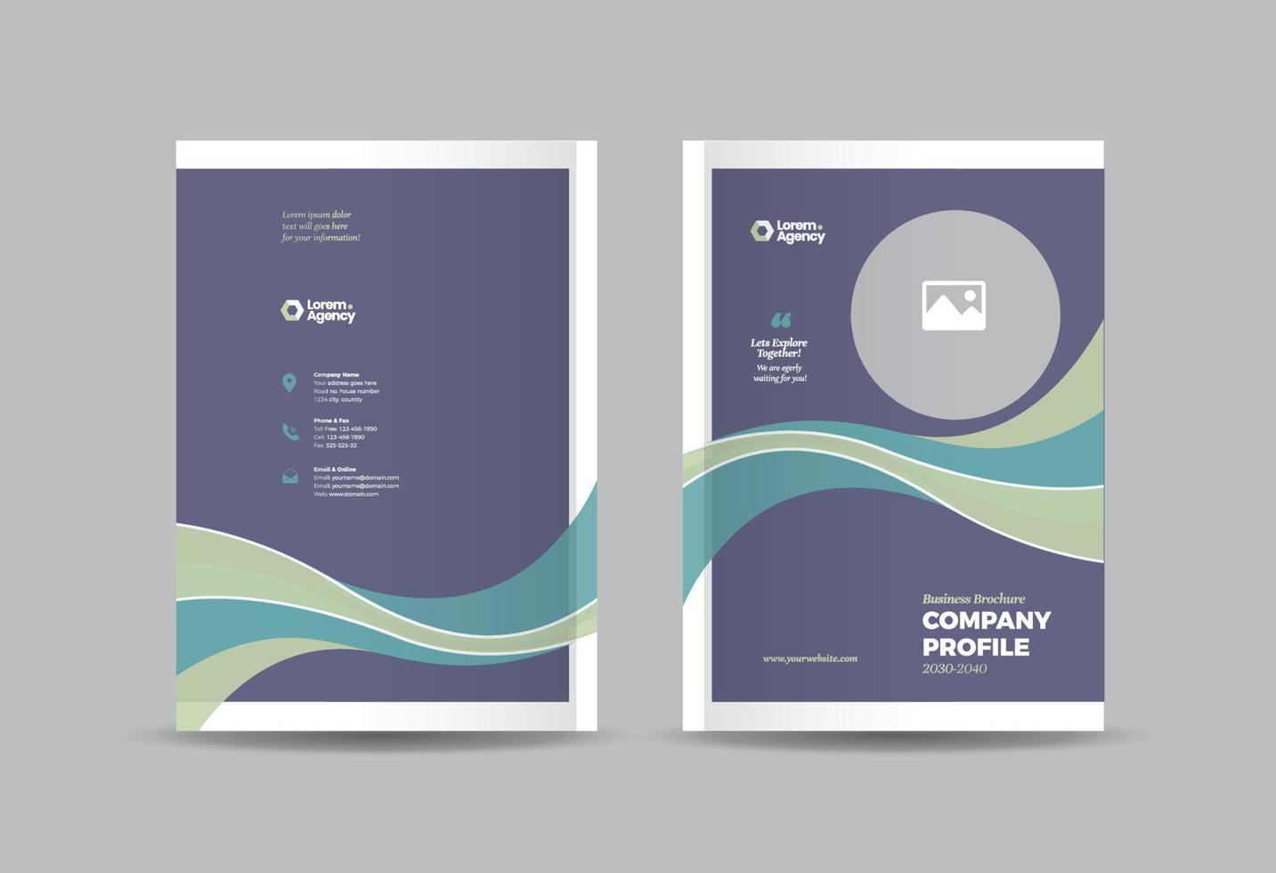 Business Brochure Cover Design or Annual Report and Company Profile Cover or Booklet and Catalog Cover vector