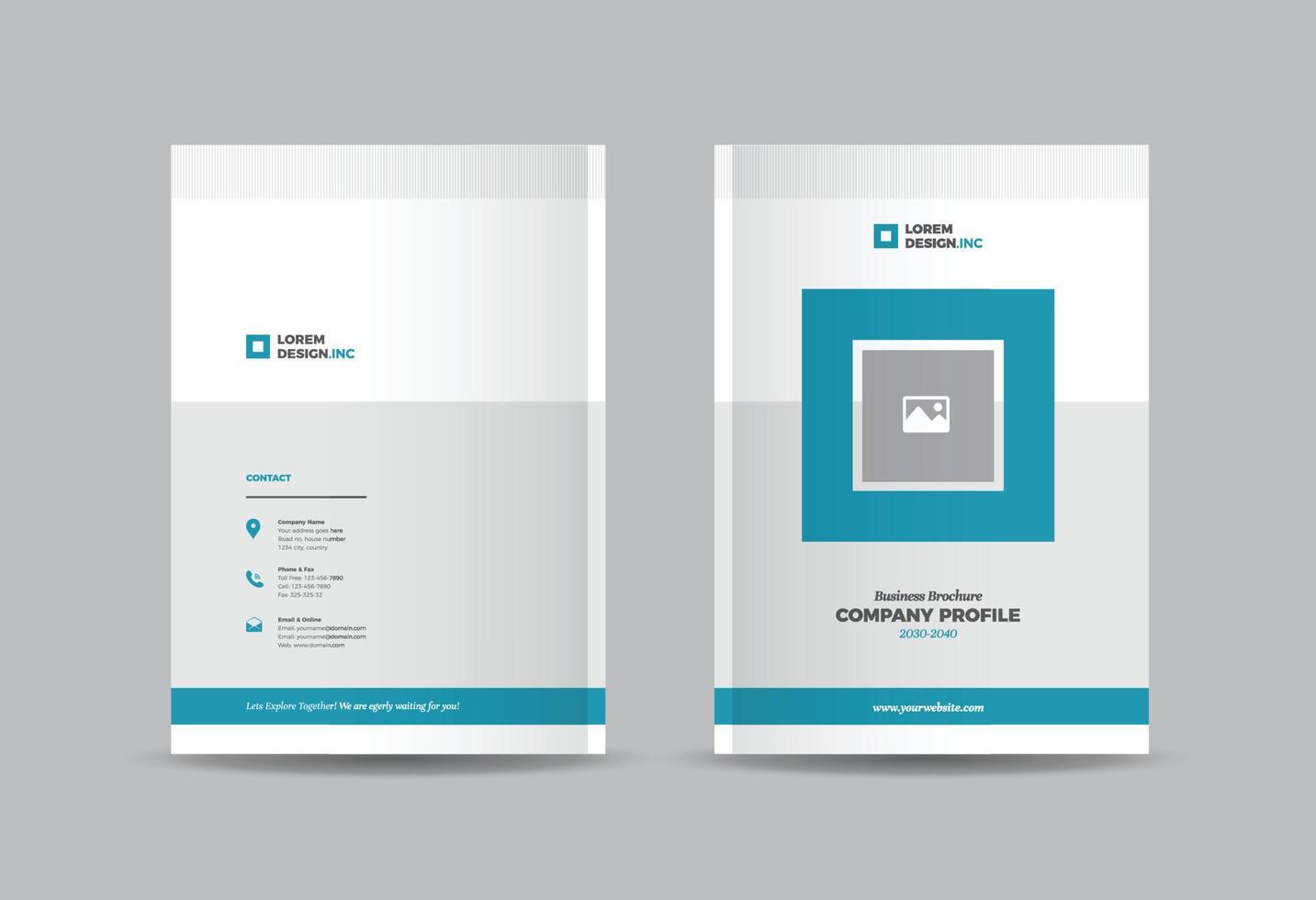 Business Brochure Cover Design or Annual Report and Company Profile Cover or Booklet and Catalog Cover vector