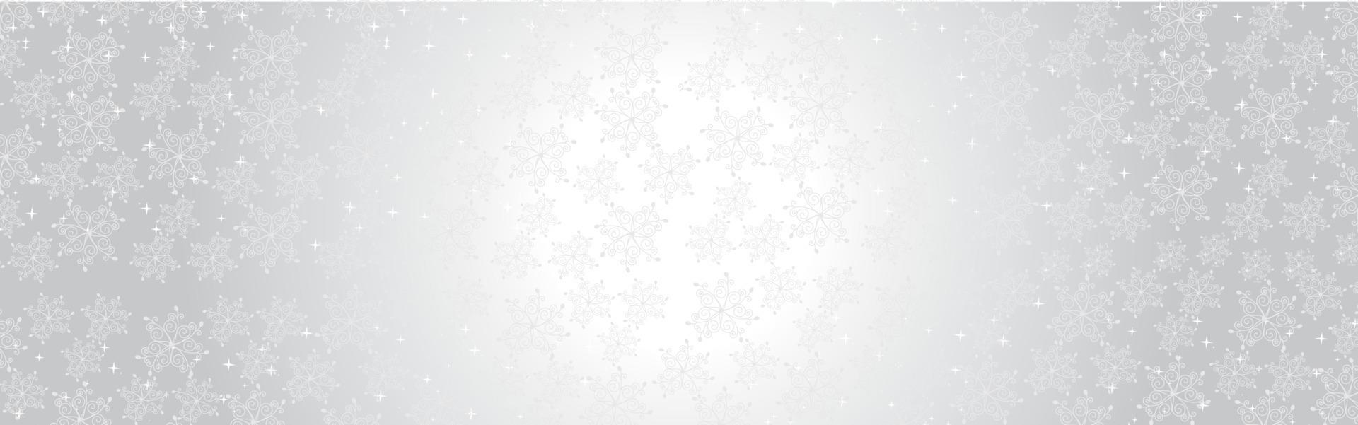 Sparkling sliver Christmas snowflake seamless pattern wallpaper vector