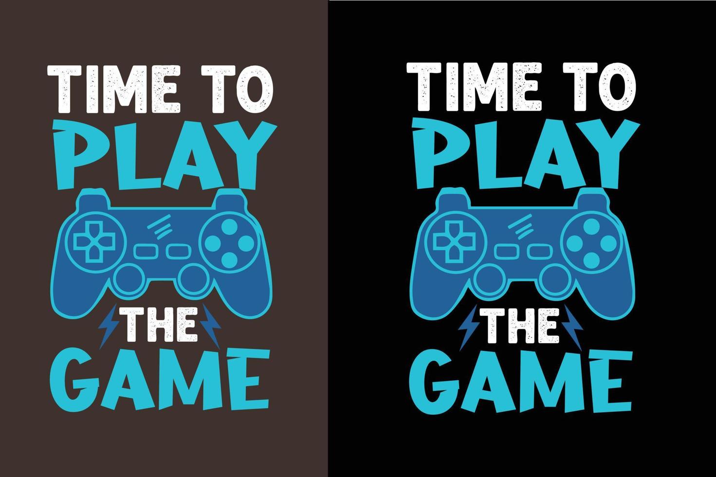 Time to play the game gaming graphics t shirt design with lettering quotes vector