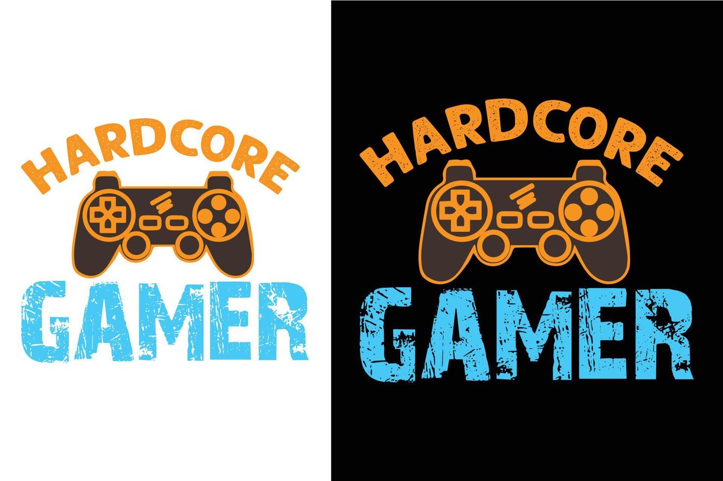 Hardcore gamer gaming t shirt design graphics vector