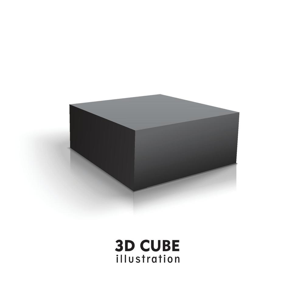 Box black icon. Template for your design. Vector illustration.