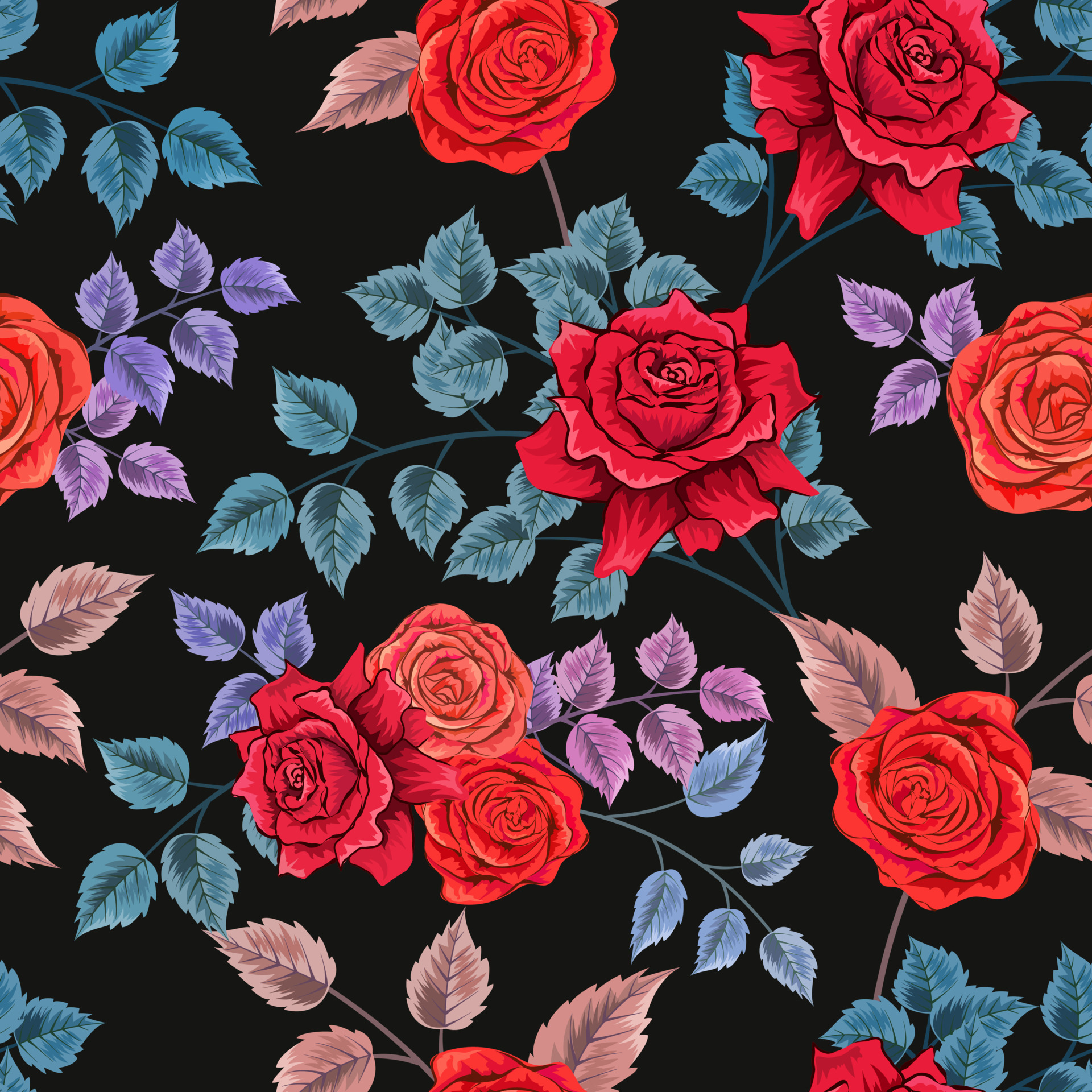 Elegant colorful seamless pattern with botanical floral design ...