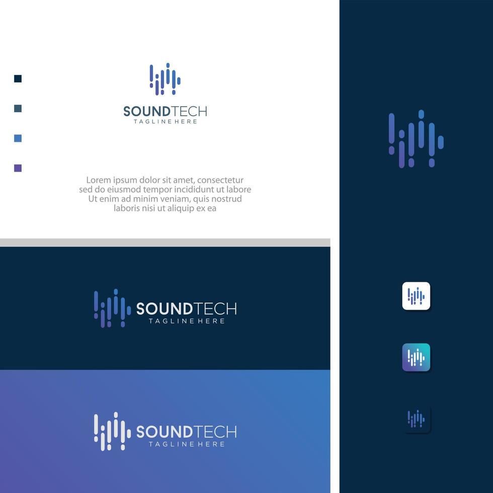 Sound Wave Logo Design Vector Stock. Pulse music player Audio colorful wave logo Design Template. equalizer Logo element .Audio Technology Logo Icon