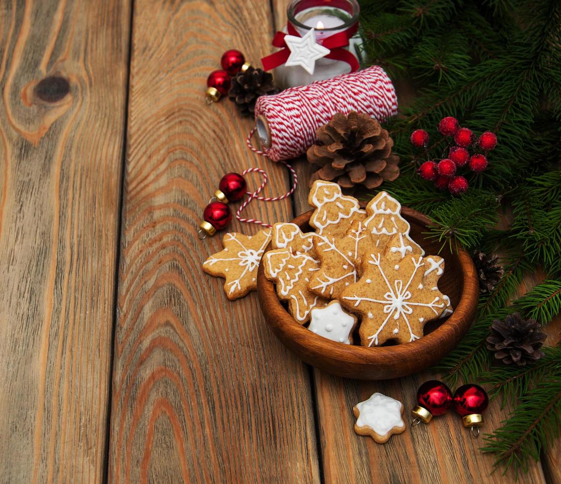 Christmas ginger and honey cookies photo