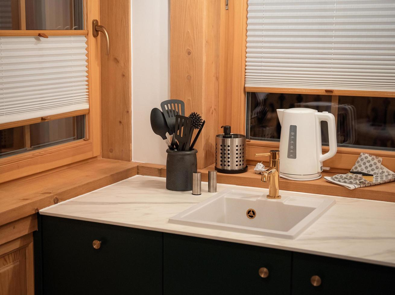 Detail of little modern kitchen photo