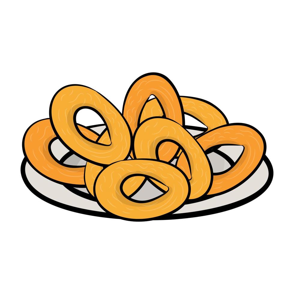 Onion Rings Concepts vector