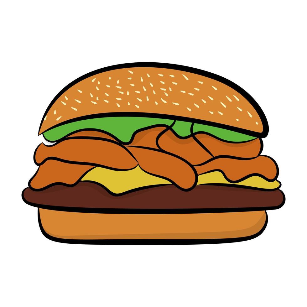 conceptos de hamburguesa de moda vector