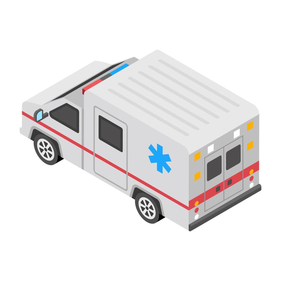 Trendy Ambulance Concepts vector