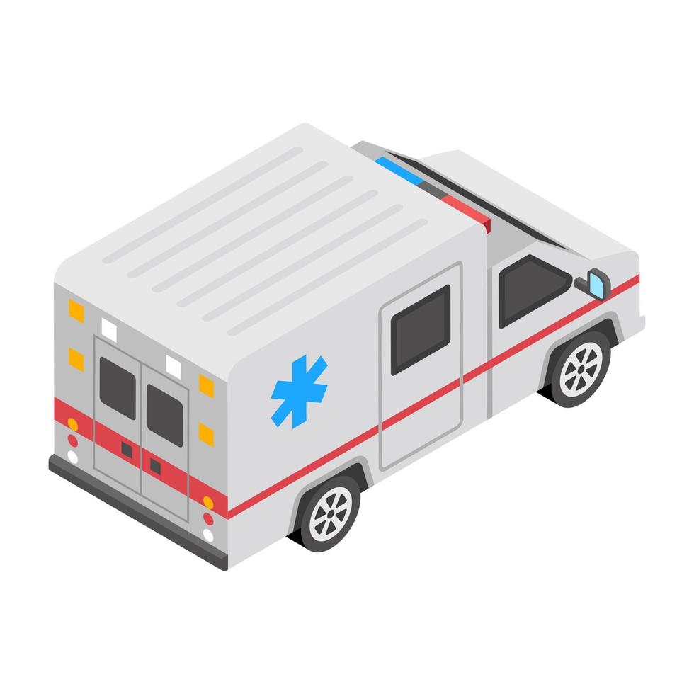 Trendy Ambulance Concepts vector