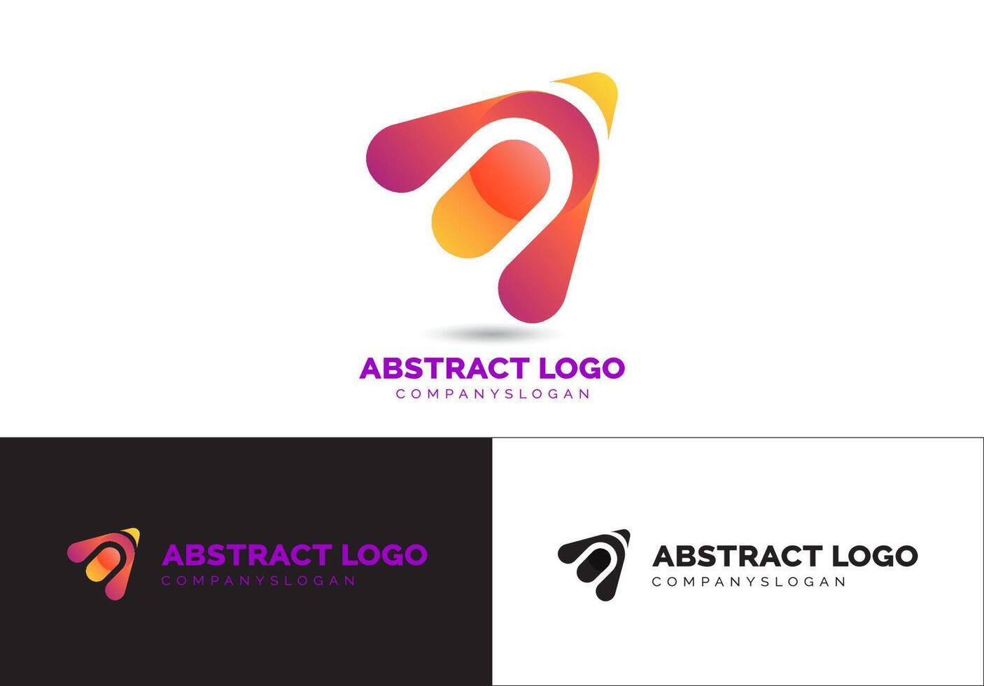 arrow gradient logo concept vector