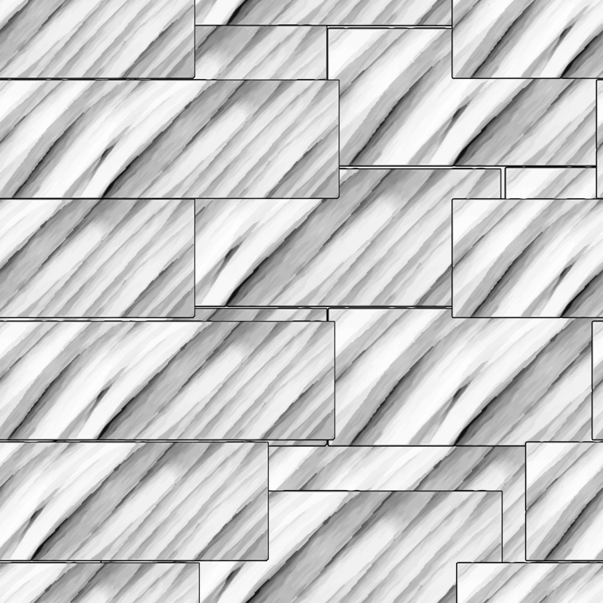 wall made of natural stone vector seamless pattern. Marble blocks