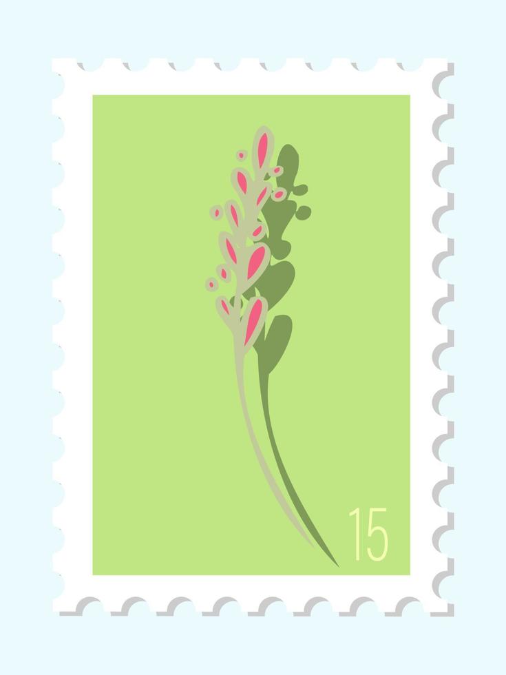 Floral Stamps stock illustration. Illustration of postal - 13944403