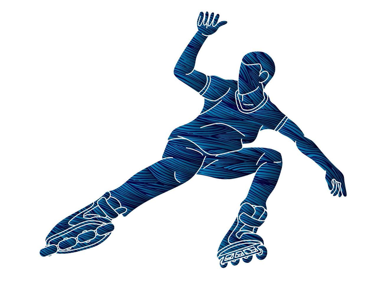 Roller blade Player Action vector