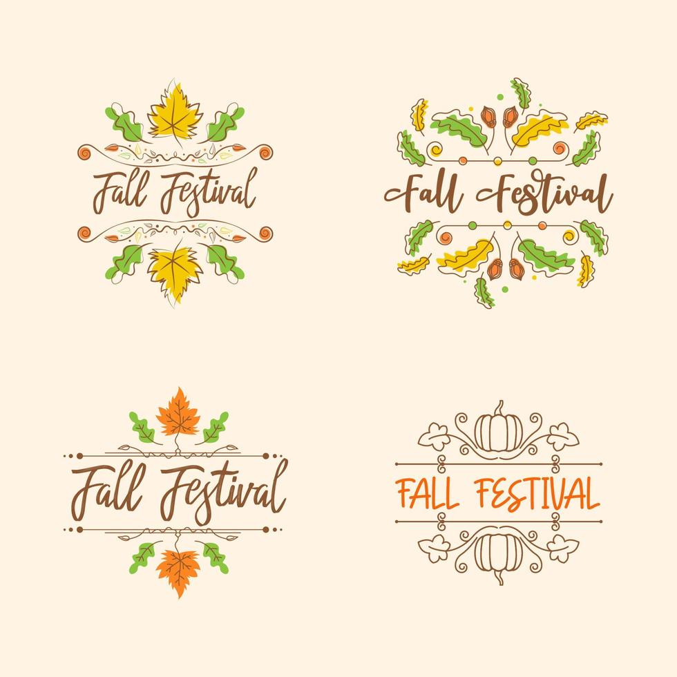 ilustración de diseño de vector de elemento de festival de otoño