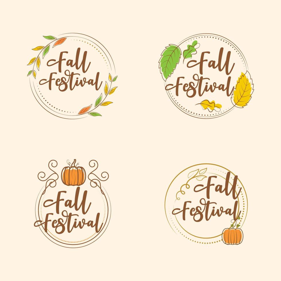 ilustración de diseño de vector de elemento de festival de otoño