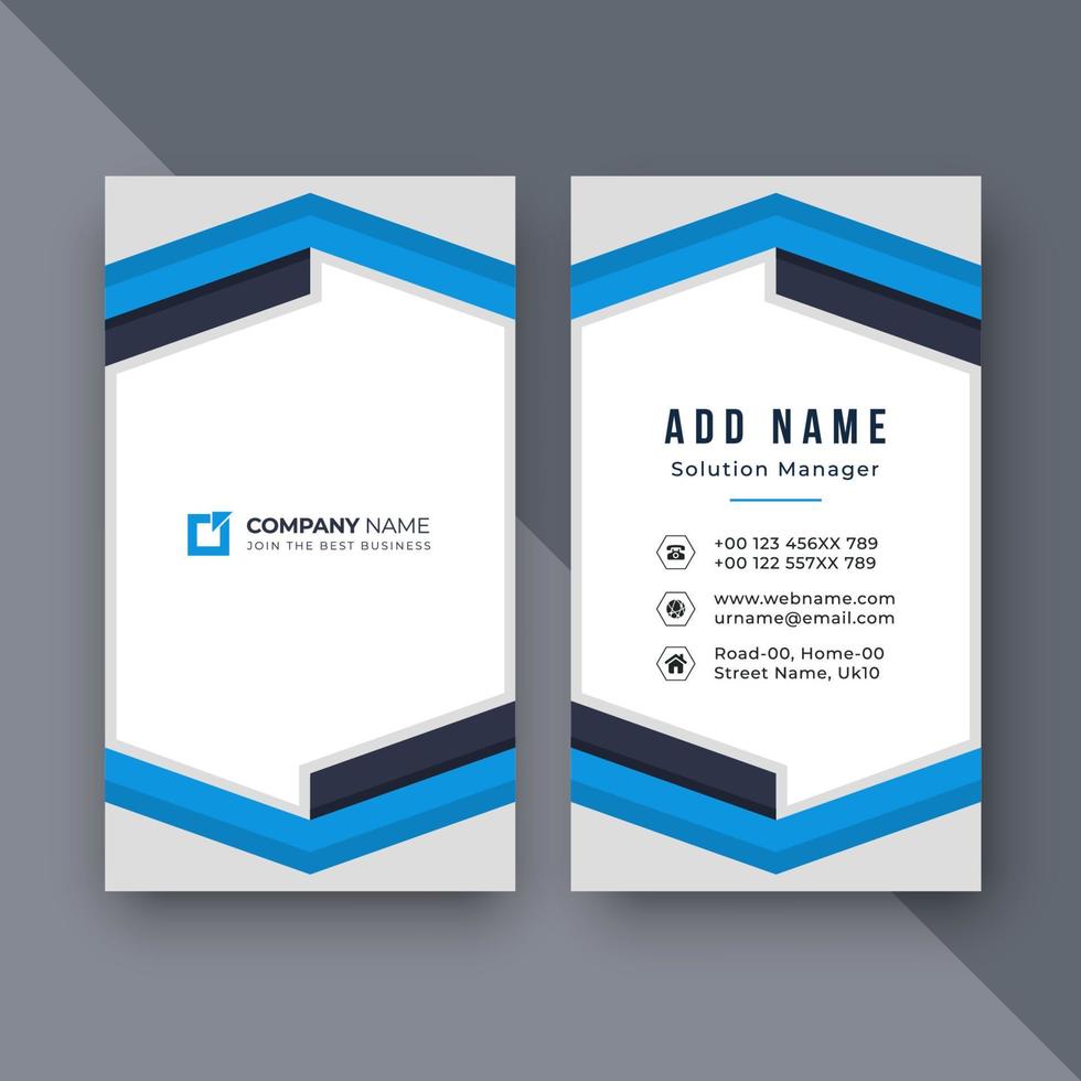 Vertical business card design template vector