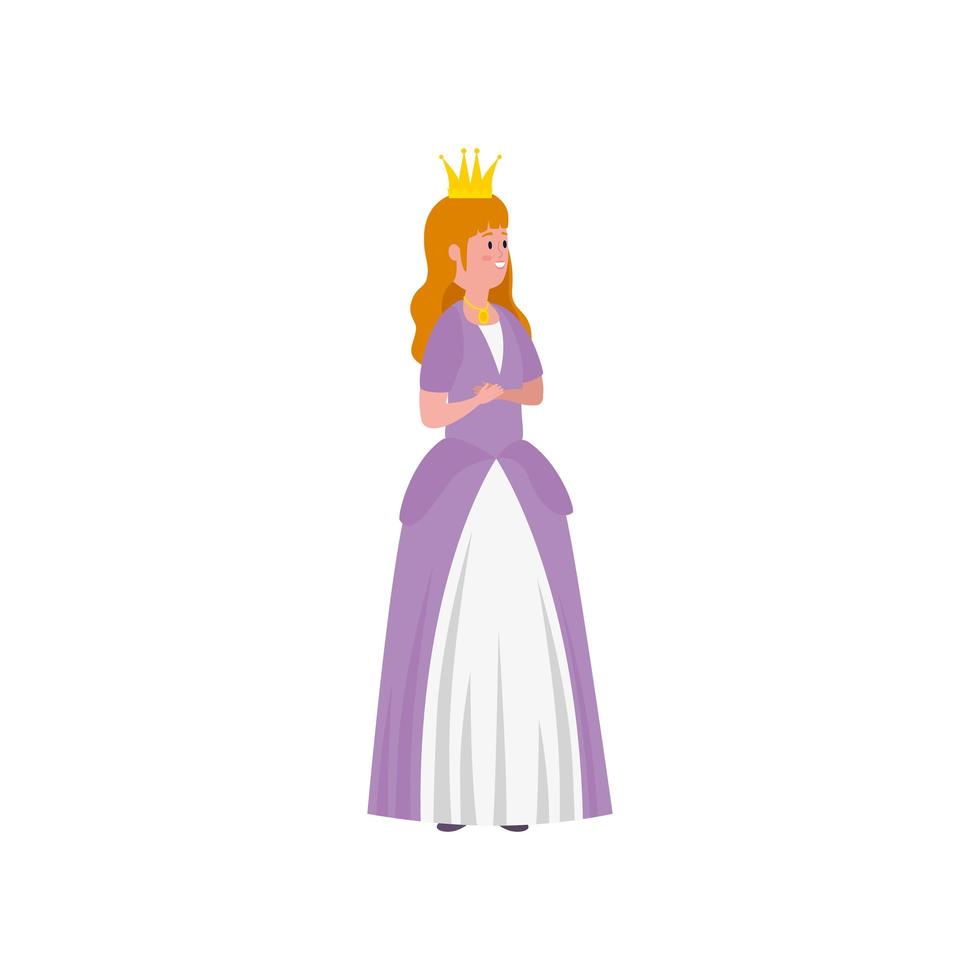 beautiful princess fairytale avatar character vector