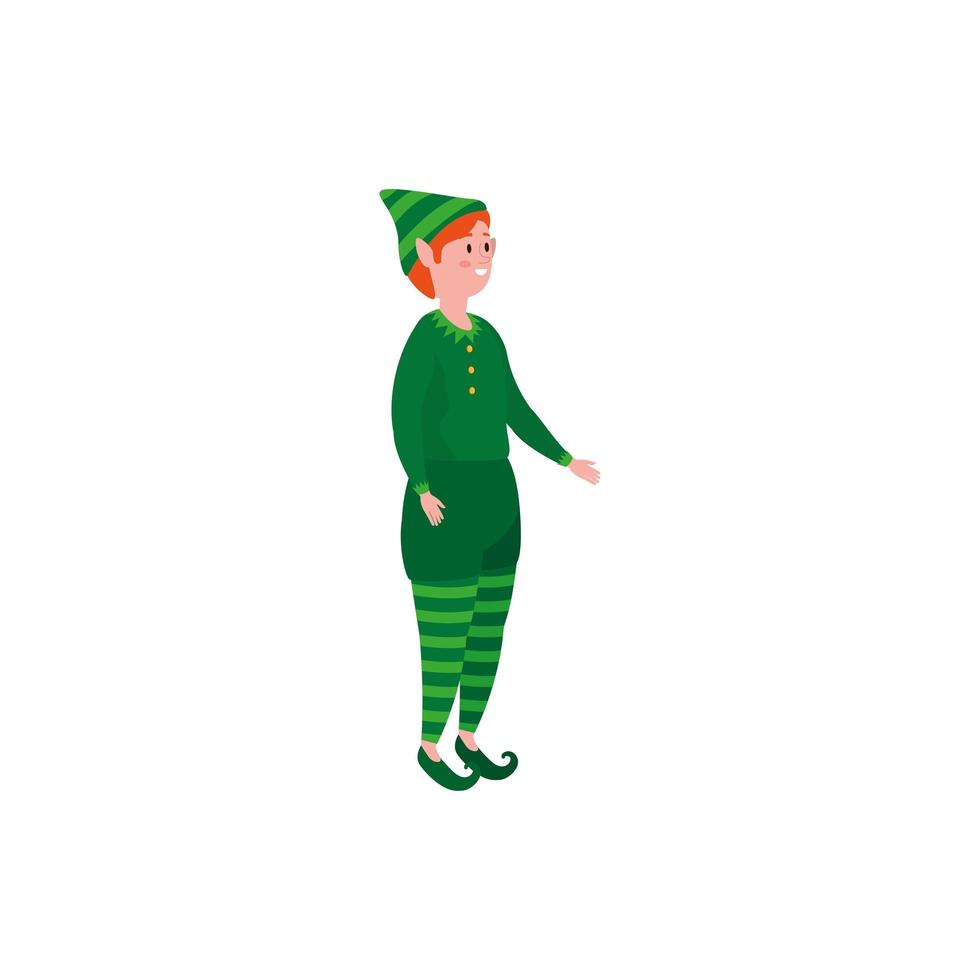 elf character fairytale isolated icon vector