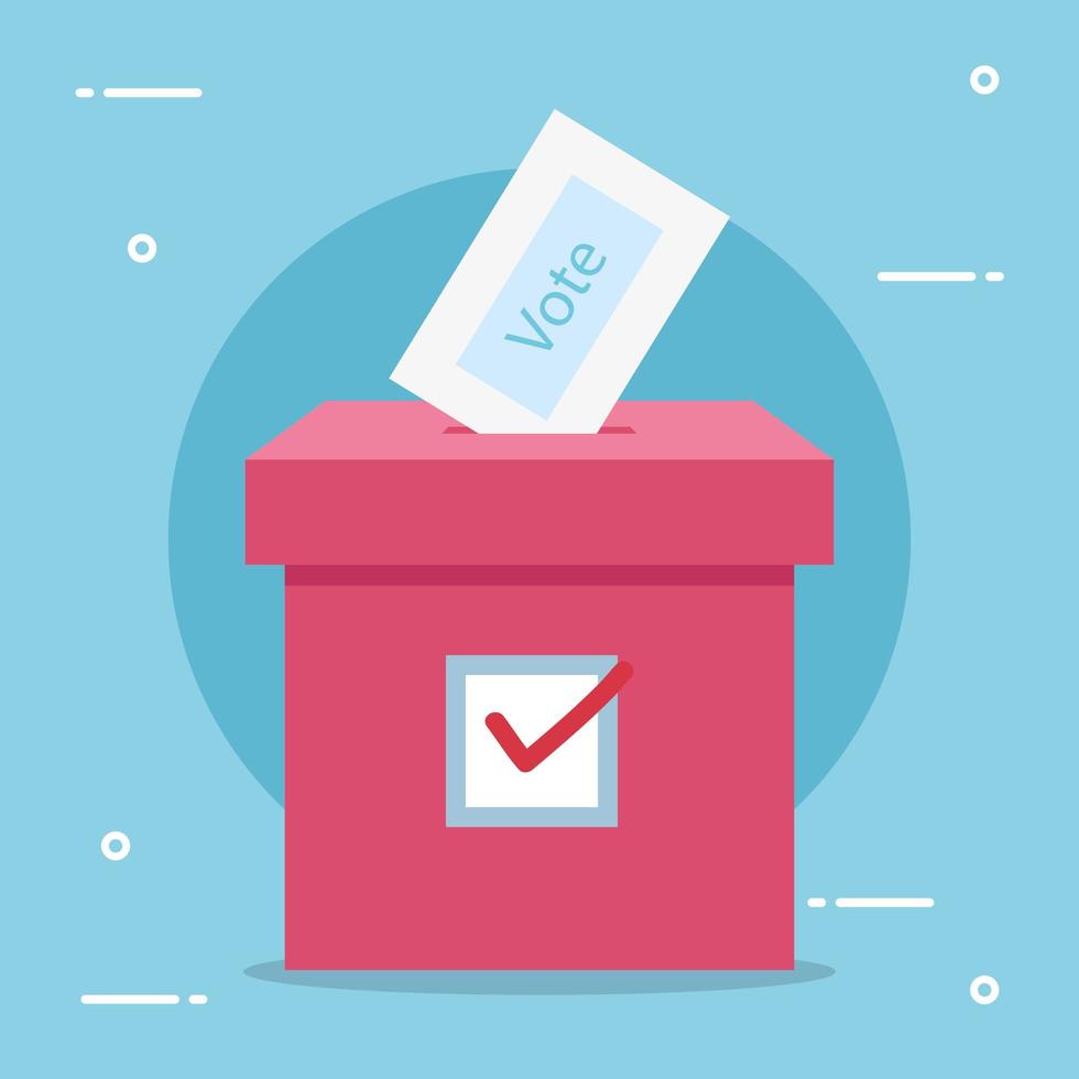 ballot box carton isolated icon vector