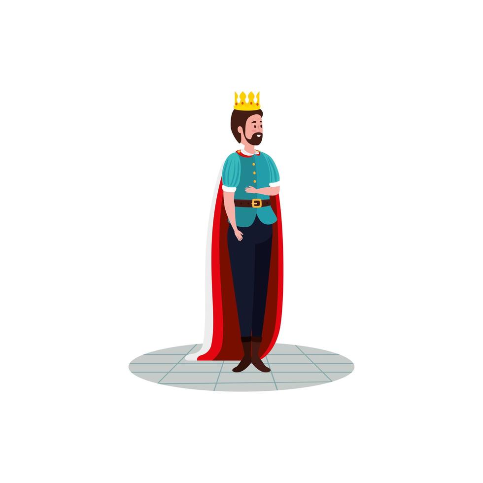 king of fairytale avatar character vector