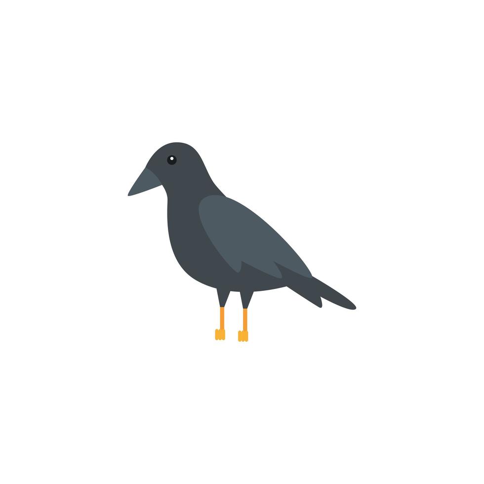 raven bird animal isolated icon vector