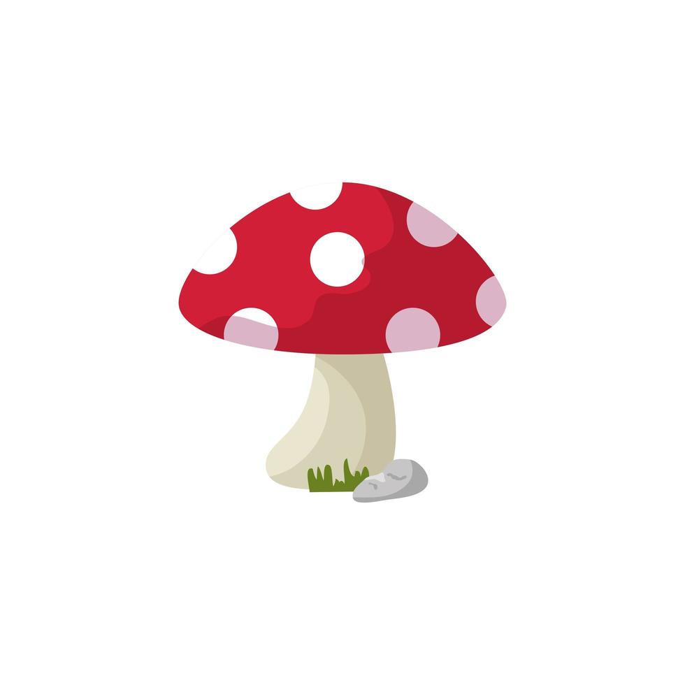 fungus plant fairytale isolated icon vector