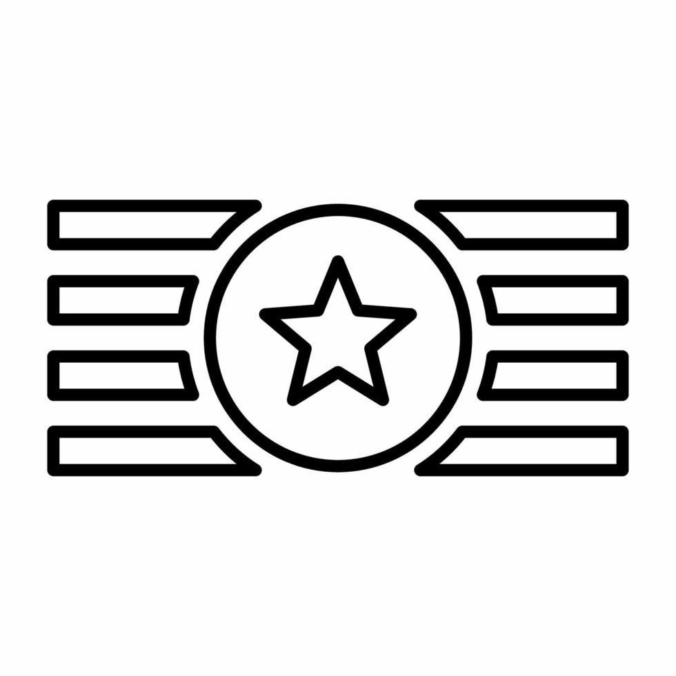 USA Star In Circle Icon Line.eps vector