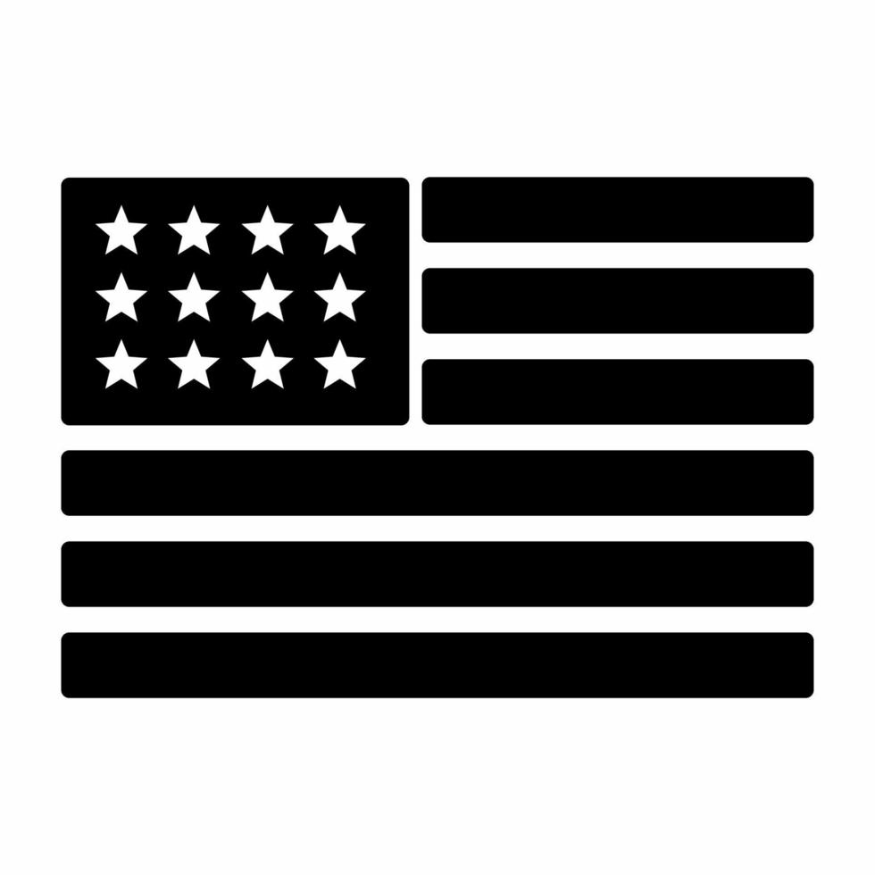 USA Flag Icon Black.eps vector