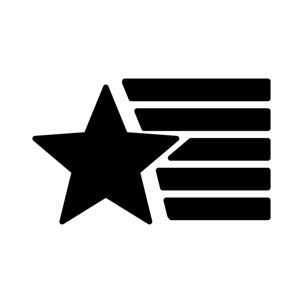 USA Star and Stripe Icon Blac... vector