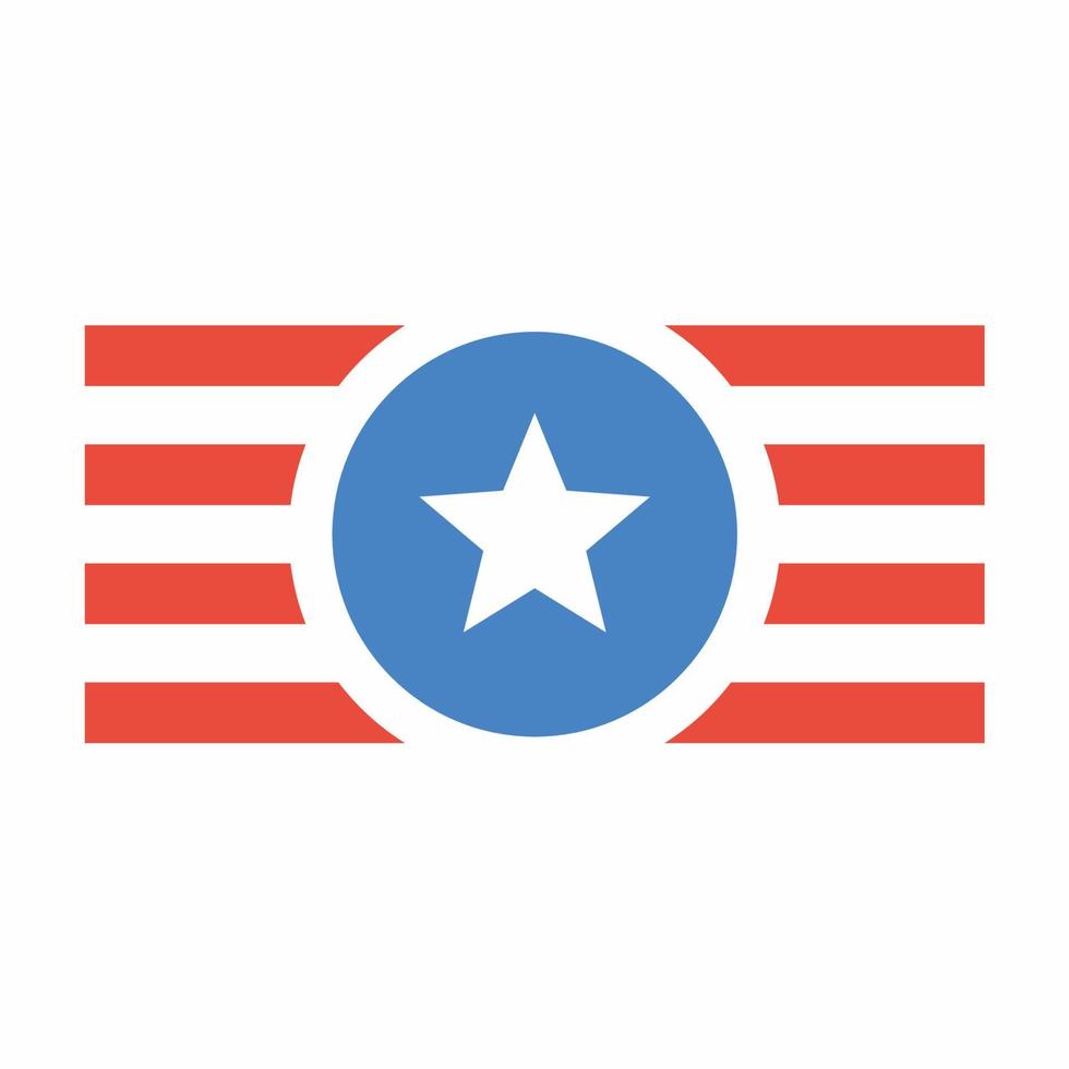 USA Star in Circle Icon Flat.eps vector