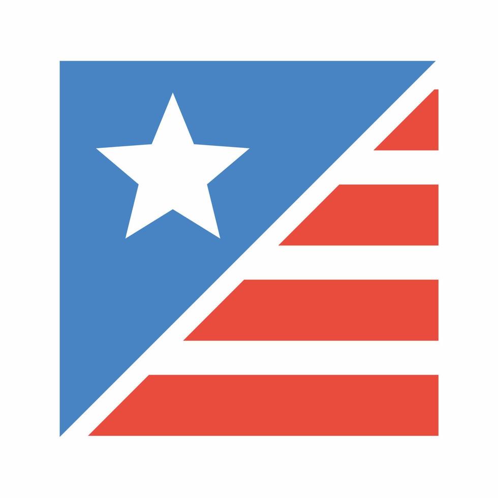 USA Emblem Icon Flat.eps vector