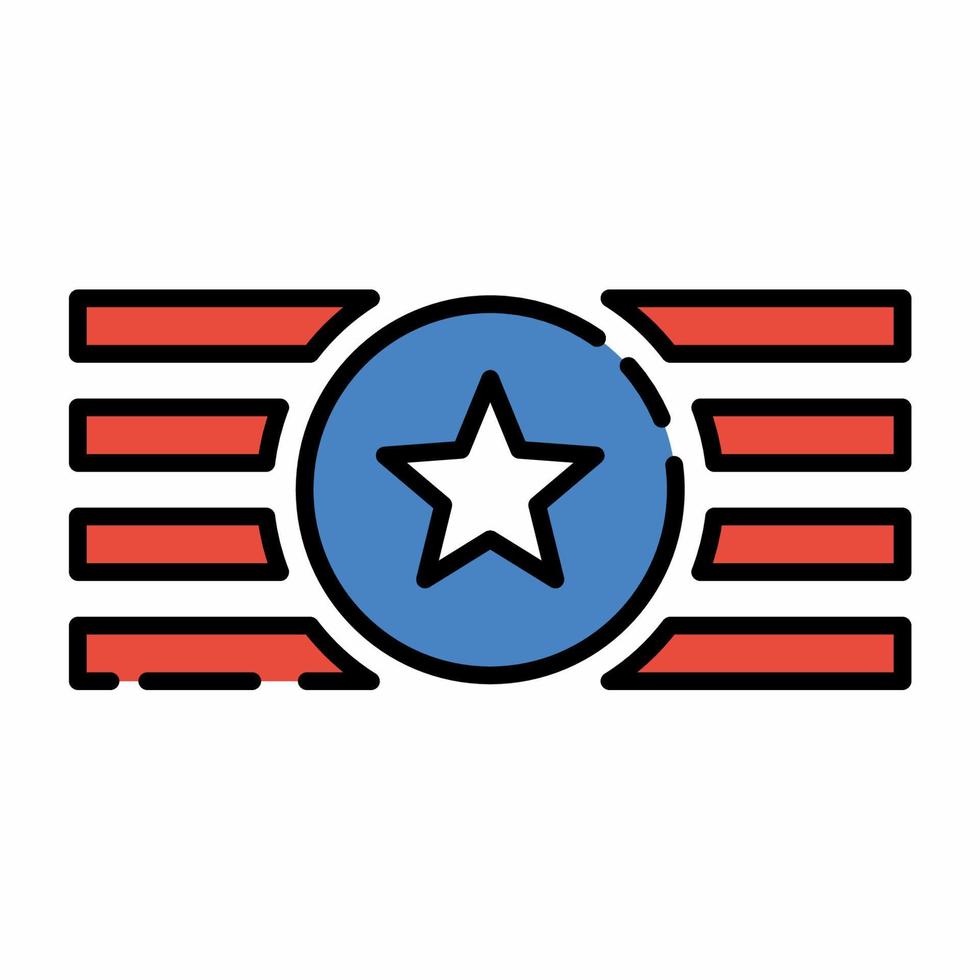 USA Star in Circle Icon Flat ... vector