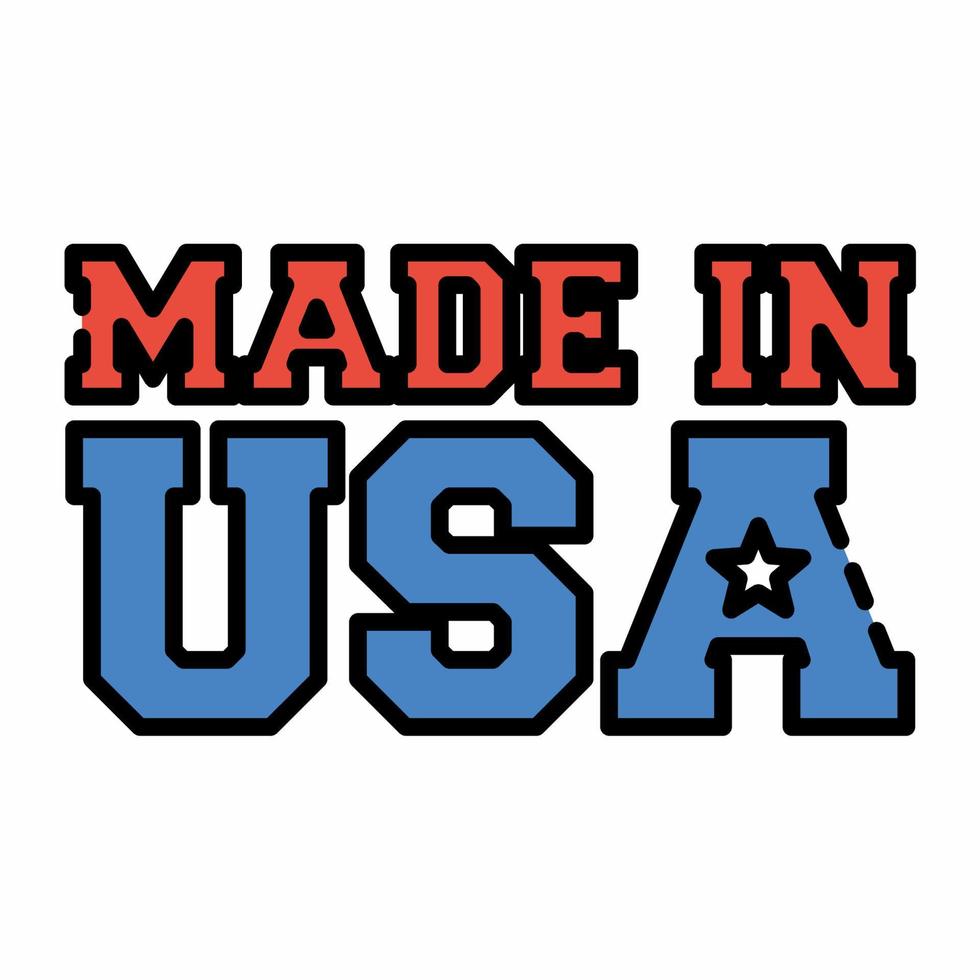 Made in USA Icon Flat Line.eps vector