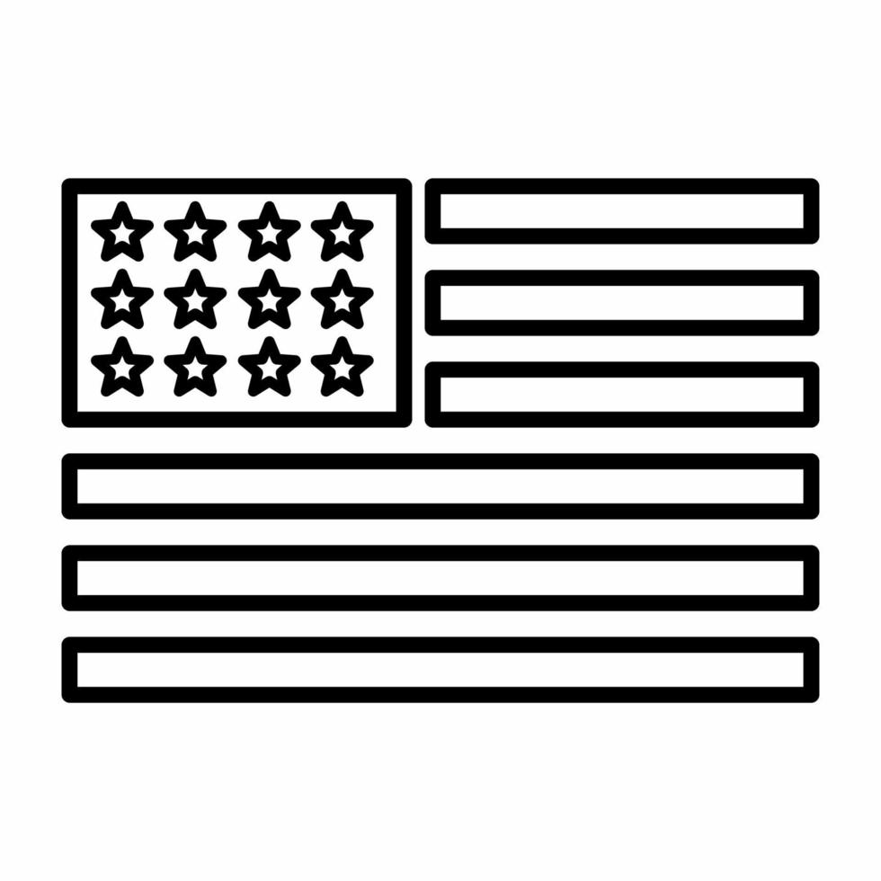 USA Flag Icon Line.eps vector