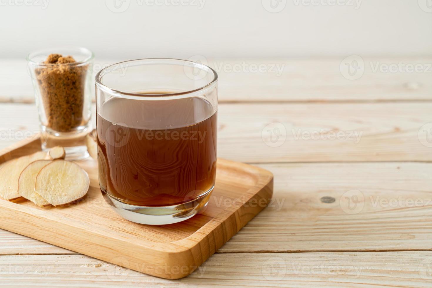 hot and sweet ginger juice glass photo