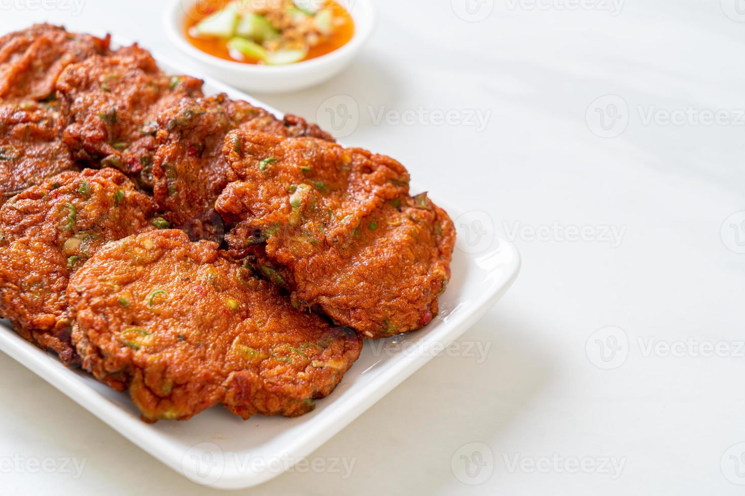 fried fish paste balls or deep fried fish cake photo