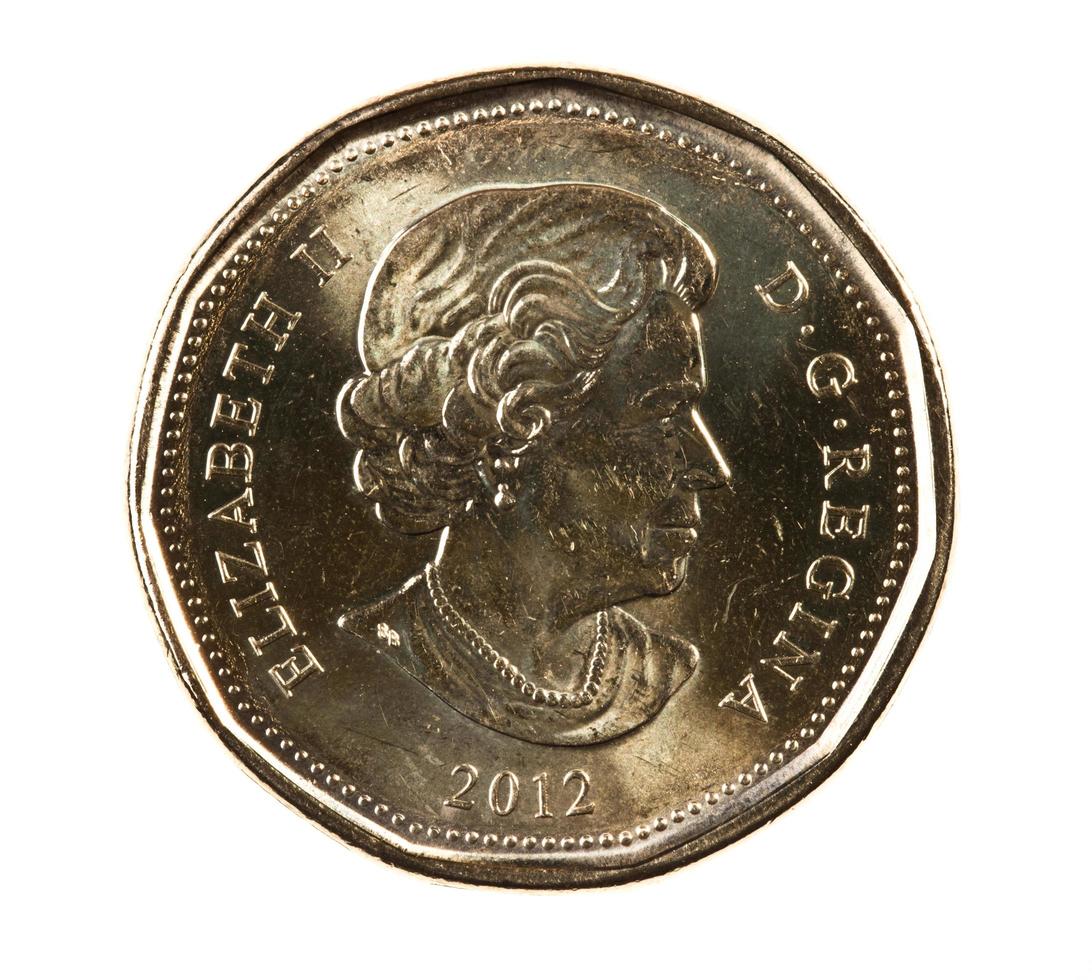 Ottawa, Canadá, 13 de abril de 2013, un nuevo dólar canadiense brillante 2012 foto