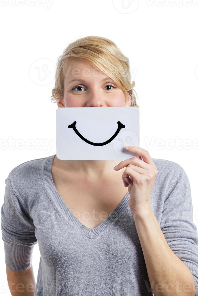 Happy Portrait of Someone Holding a Smiling Mood Board photo