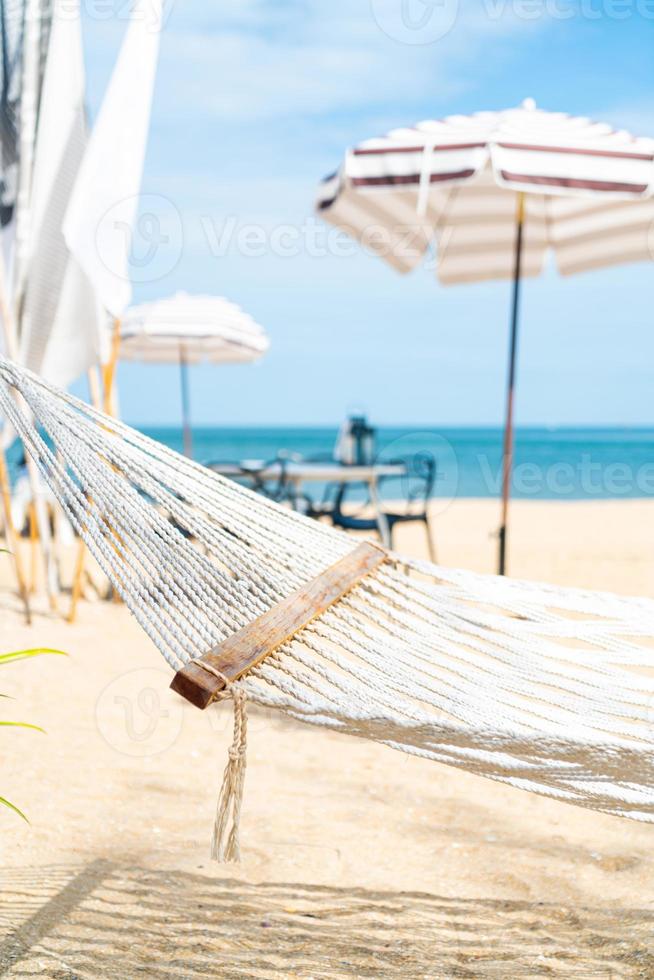 cradle with sea beach background photo