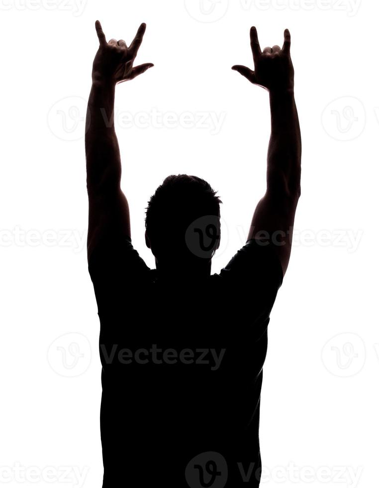 Man partying in silhouette photo