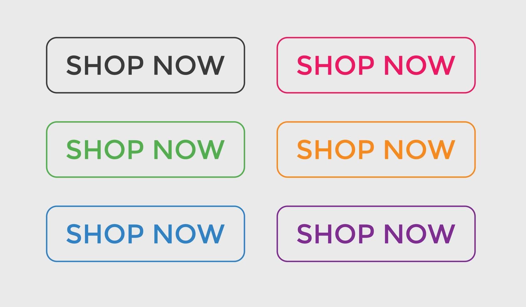 shop now text web buttons icon label ecommerce web button shop or buy vector
