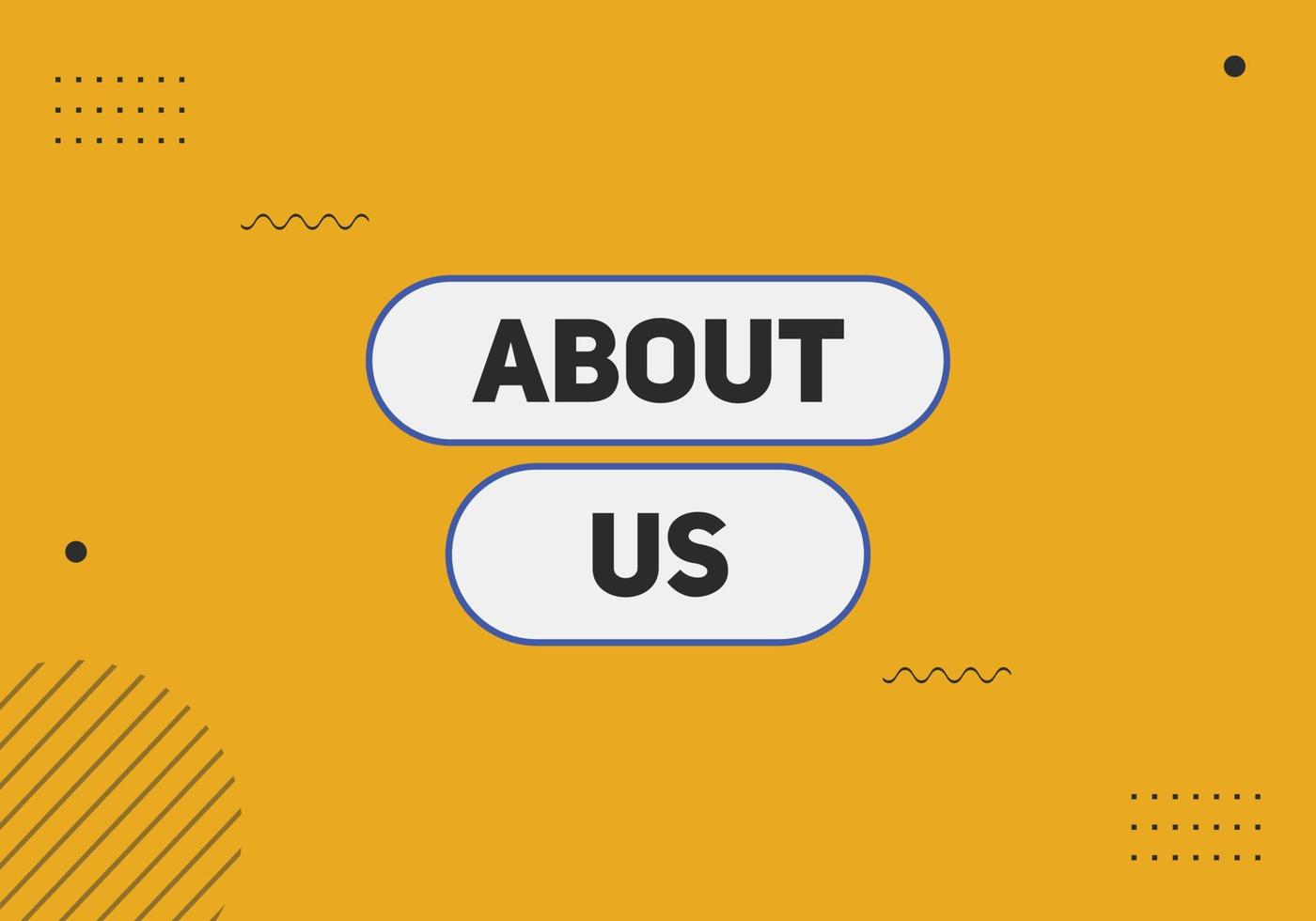 about us text web button template banner vector