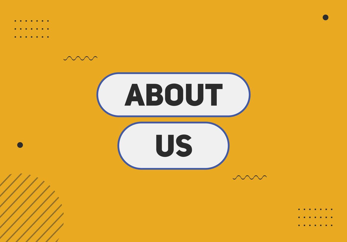 about us text web button template banner vector