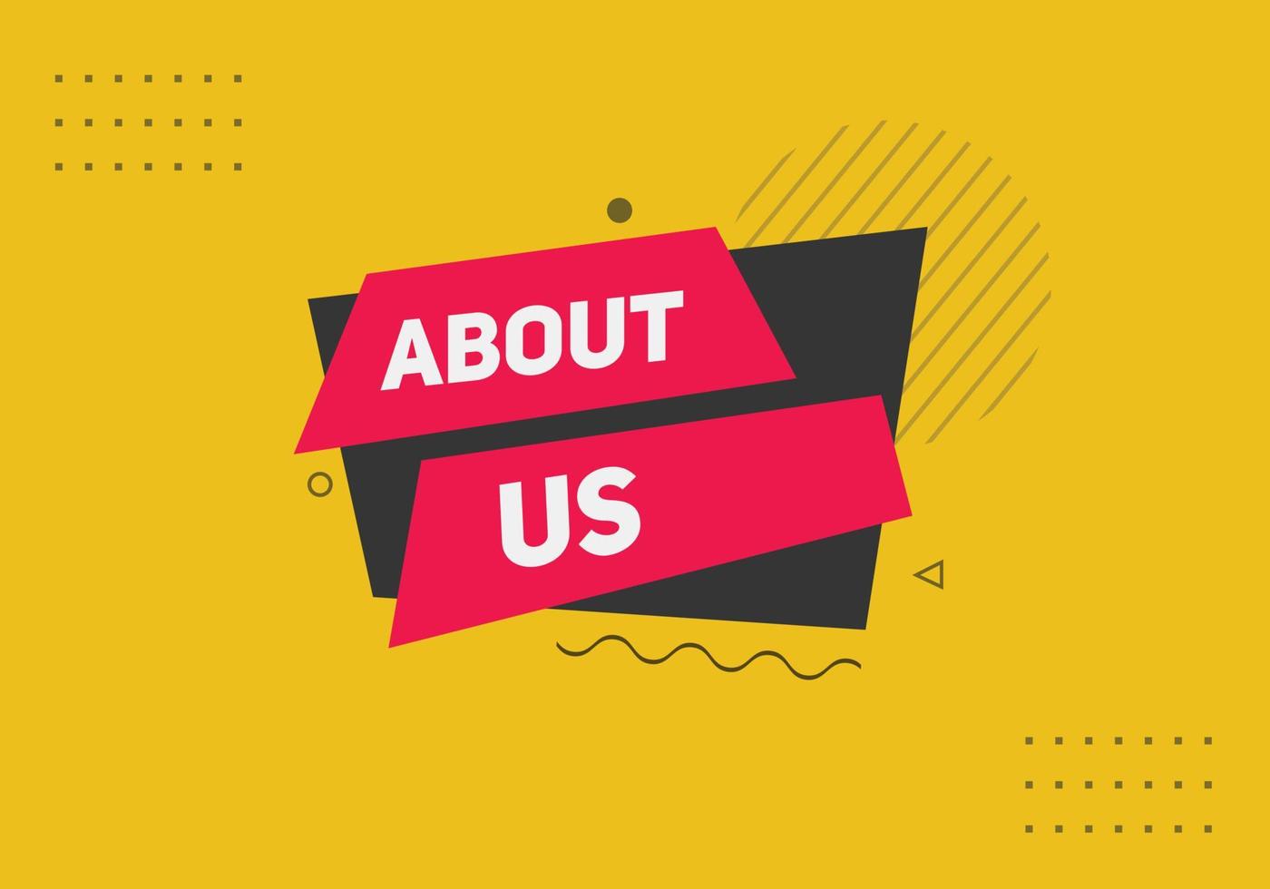about us text web button template banner vector