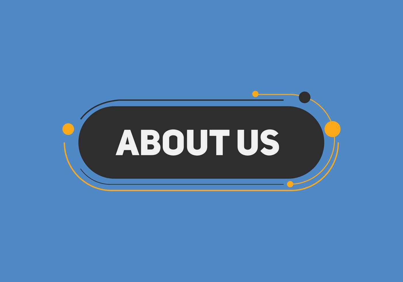 about us text web button template banner vector