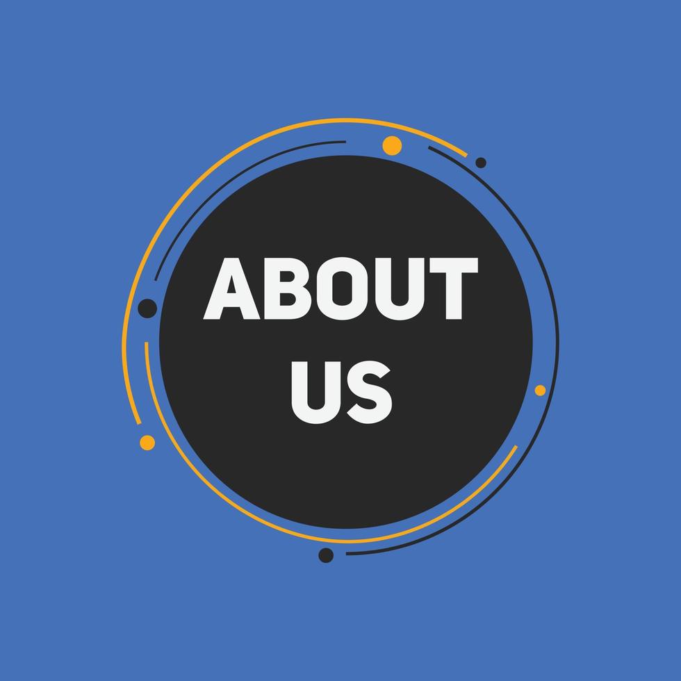 about us text web button template banner vector