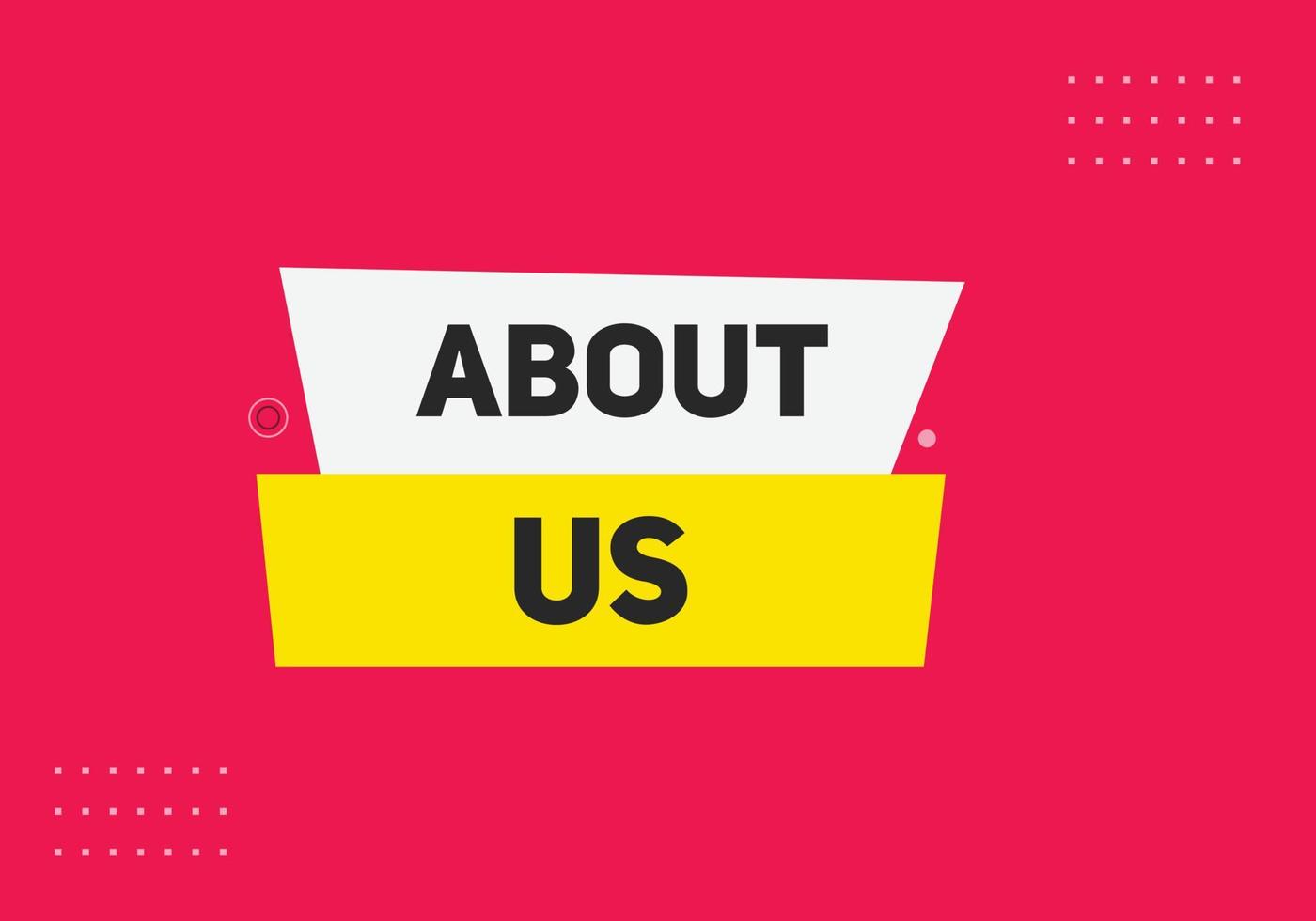 about us text web button template banner vector